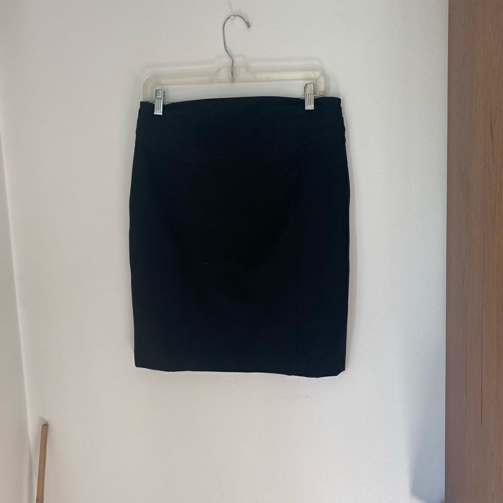 Express Pencil Skirt Buckle Waist Detail Size 8 Black